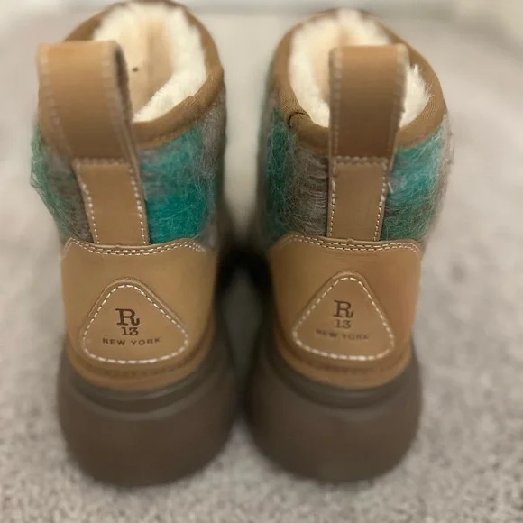 Chunky Sole Woolly Genuine Shearling Bootie (Women)